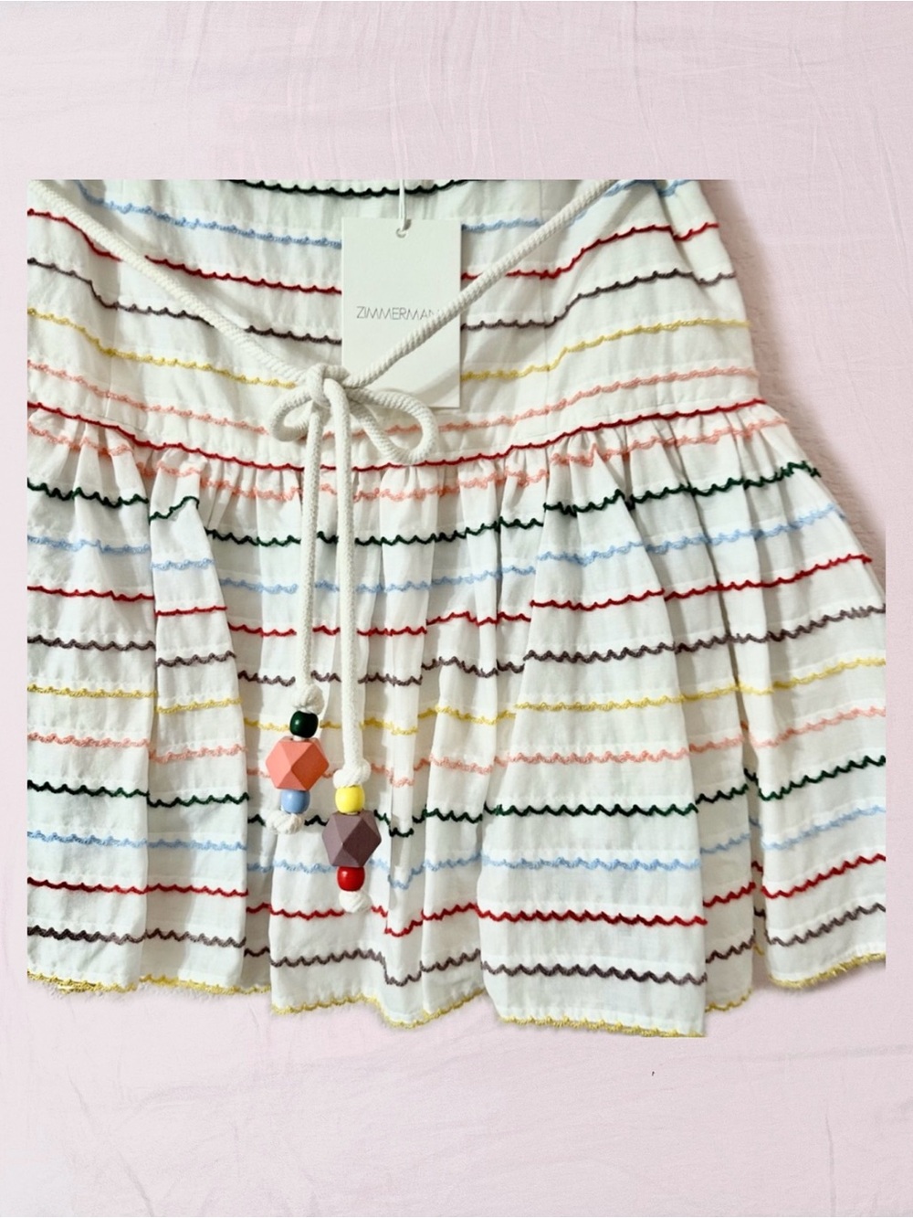 Zimmermann Skirt Zinnia Scallop Stripe - Picture 4 of 7